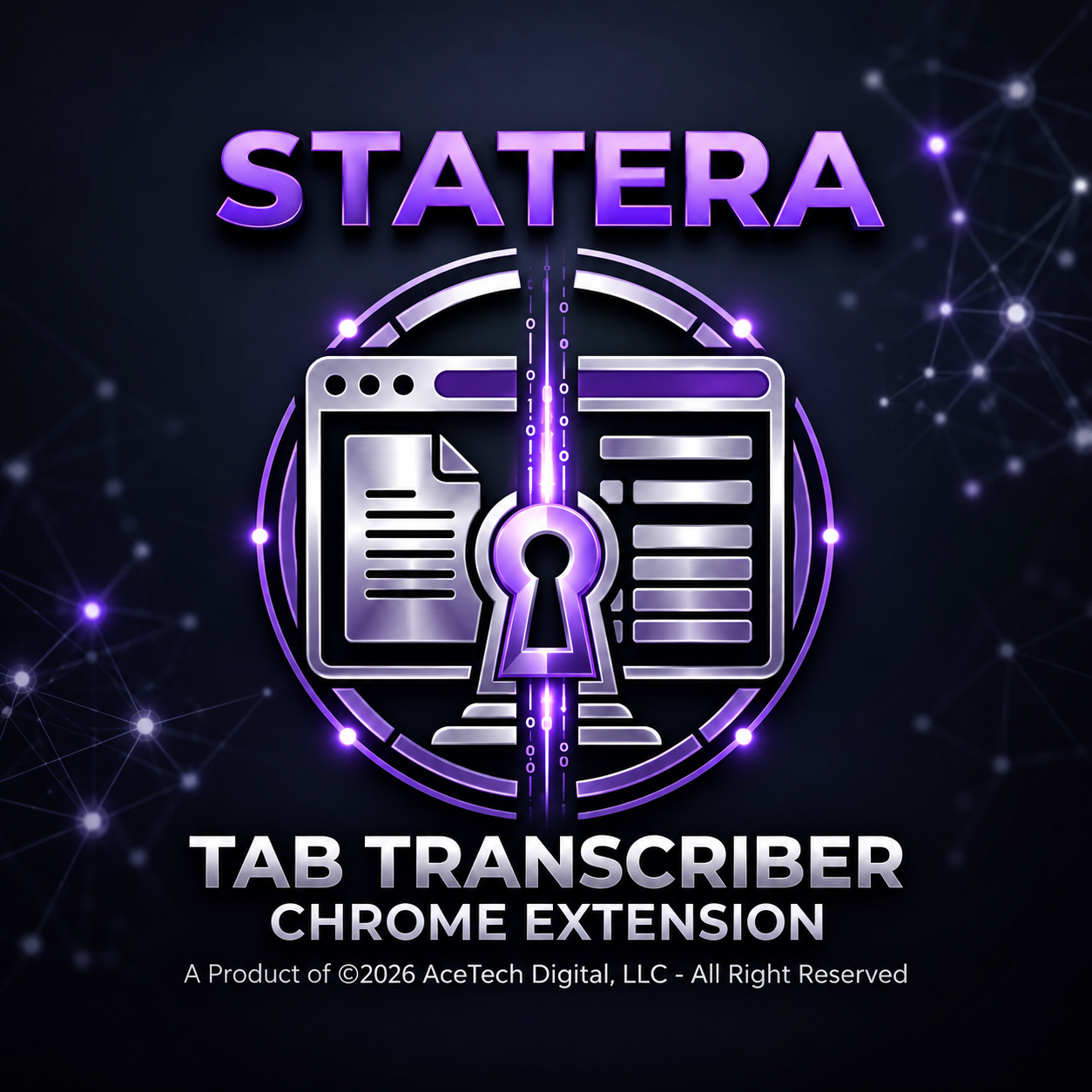 Statera Tab Transcriber purple and silver product artwork